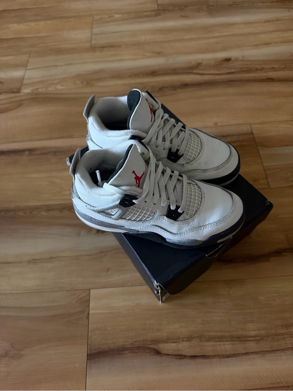 Jordan White, Black & Red High-Top Basketball Sneakers